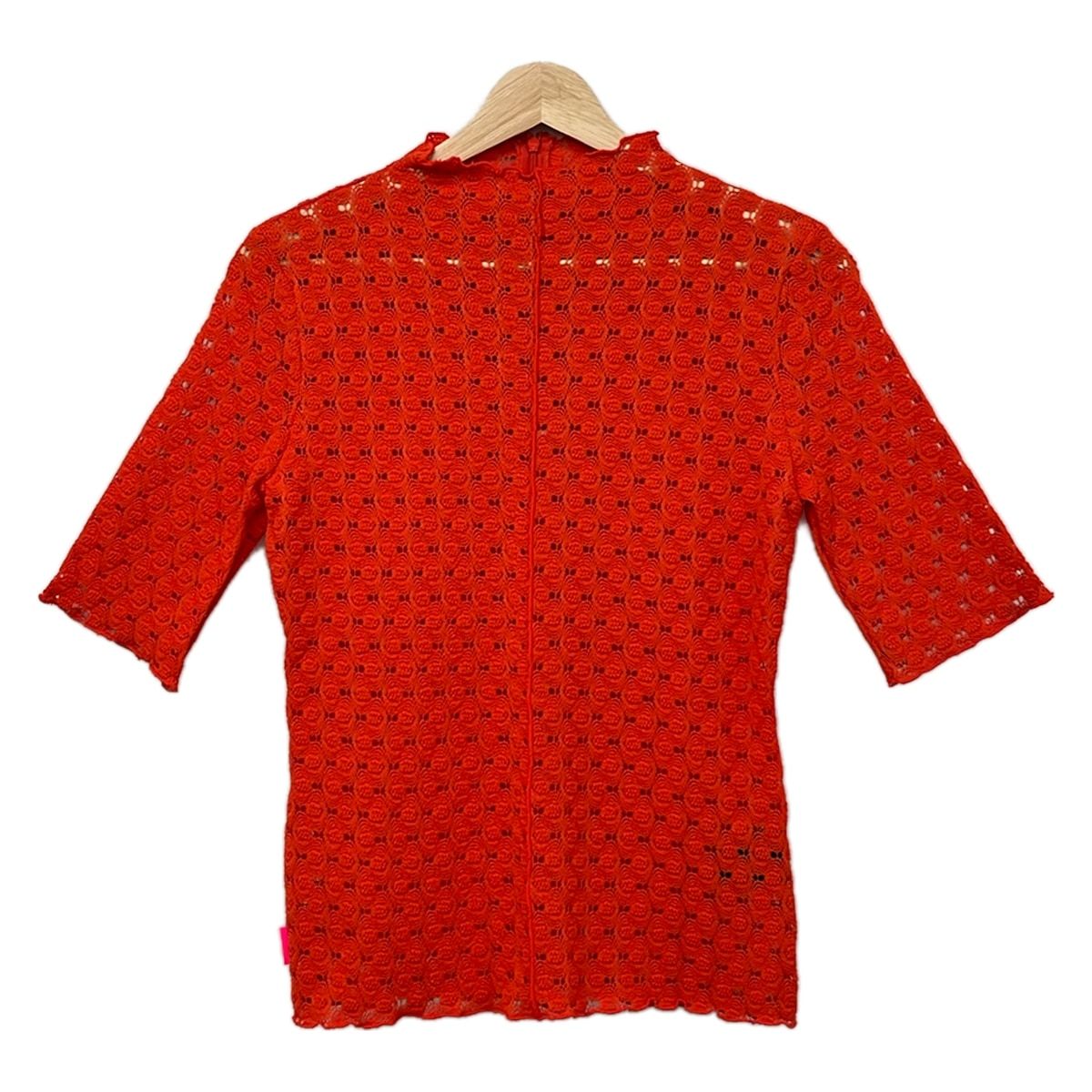 VIVIENNE TAM(ヴィヴィアンタム) 半袖セーター サイズ38 M レディース美品 - オレンジ ハイネック