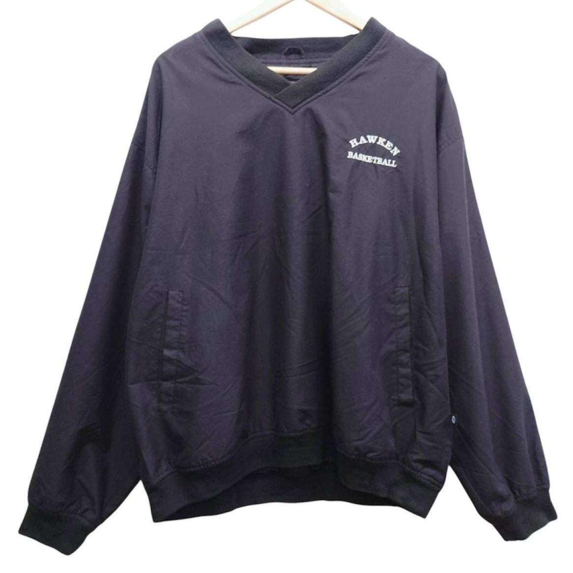 インディアンス ナイキ プルオーバー ジャケット XL ワフー酋長 ピステ ロゴ Holloway ホロウェイ ナイロンプルオーバー XL ブラック HAWKEN