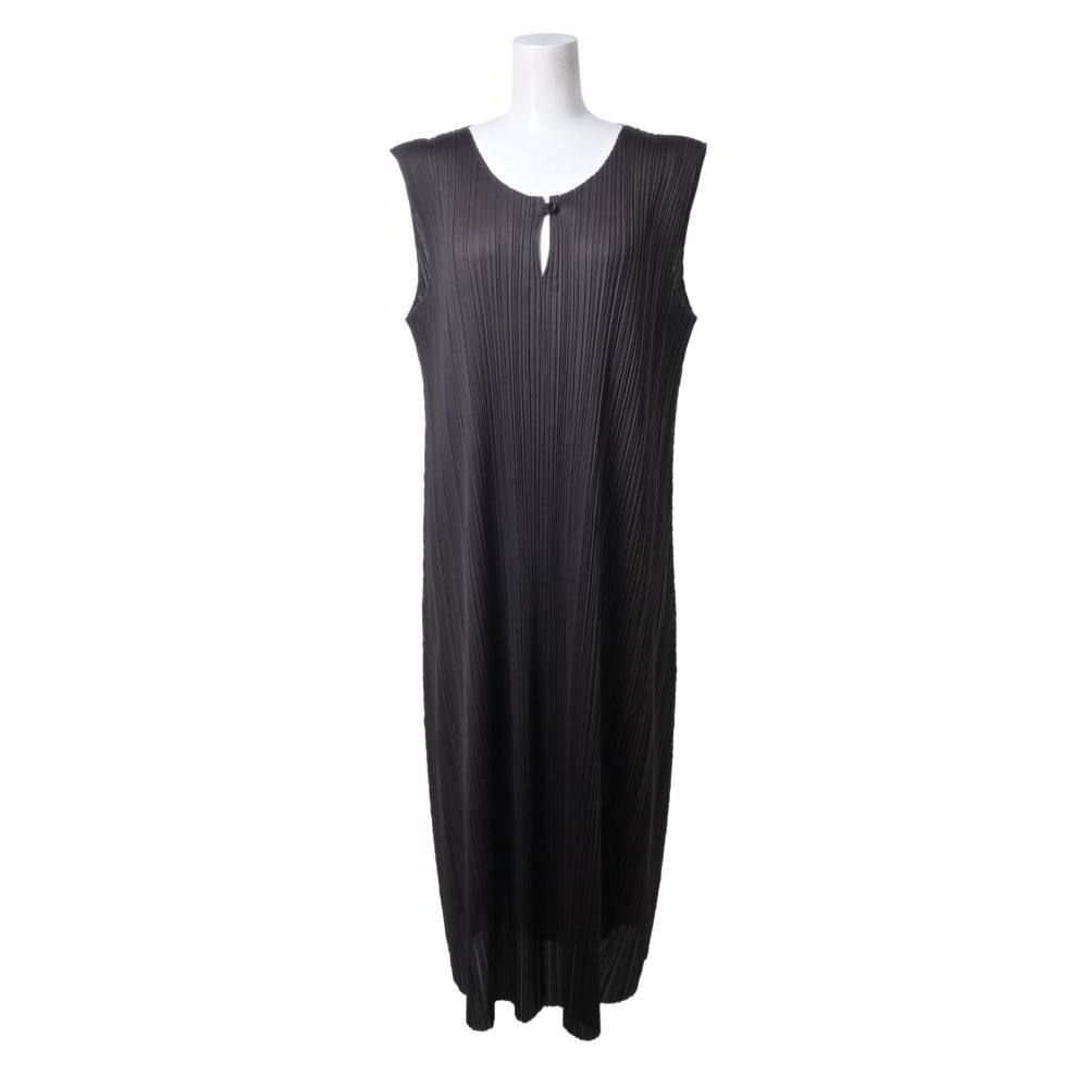 PLEATS PLEASE PP93-JH666 フレアシルエット プリーツ ノースリーブ ワンピース