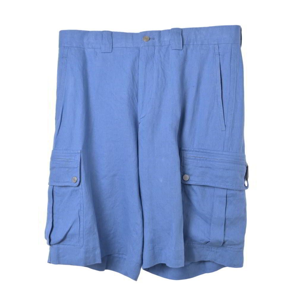 HERMES リネン レザーパーツ ショート パンツ