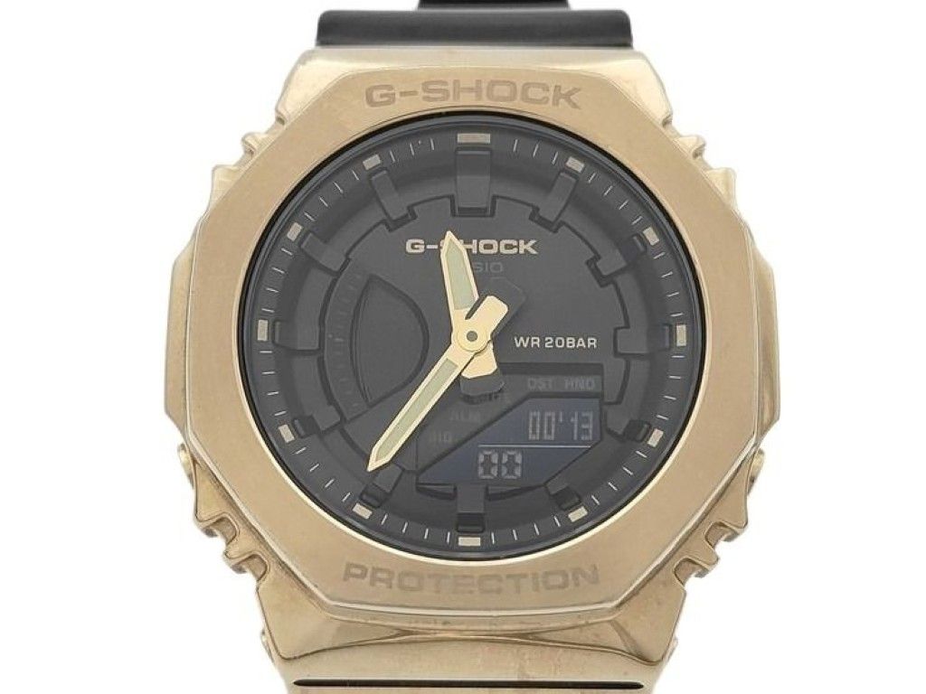 CASIO カシオ 時計 G-SHOCK ANALOG-DIGITAL WOMEN GM-S2100GB-1AJF ブラック ゴールド系 樹脂／ステンレススチール レディース アナデジ 美品 10,512円