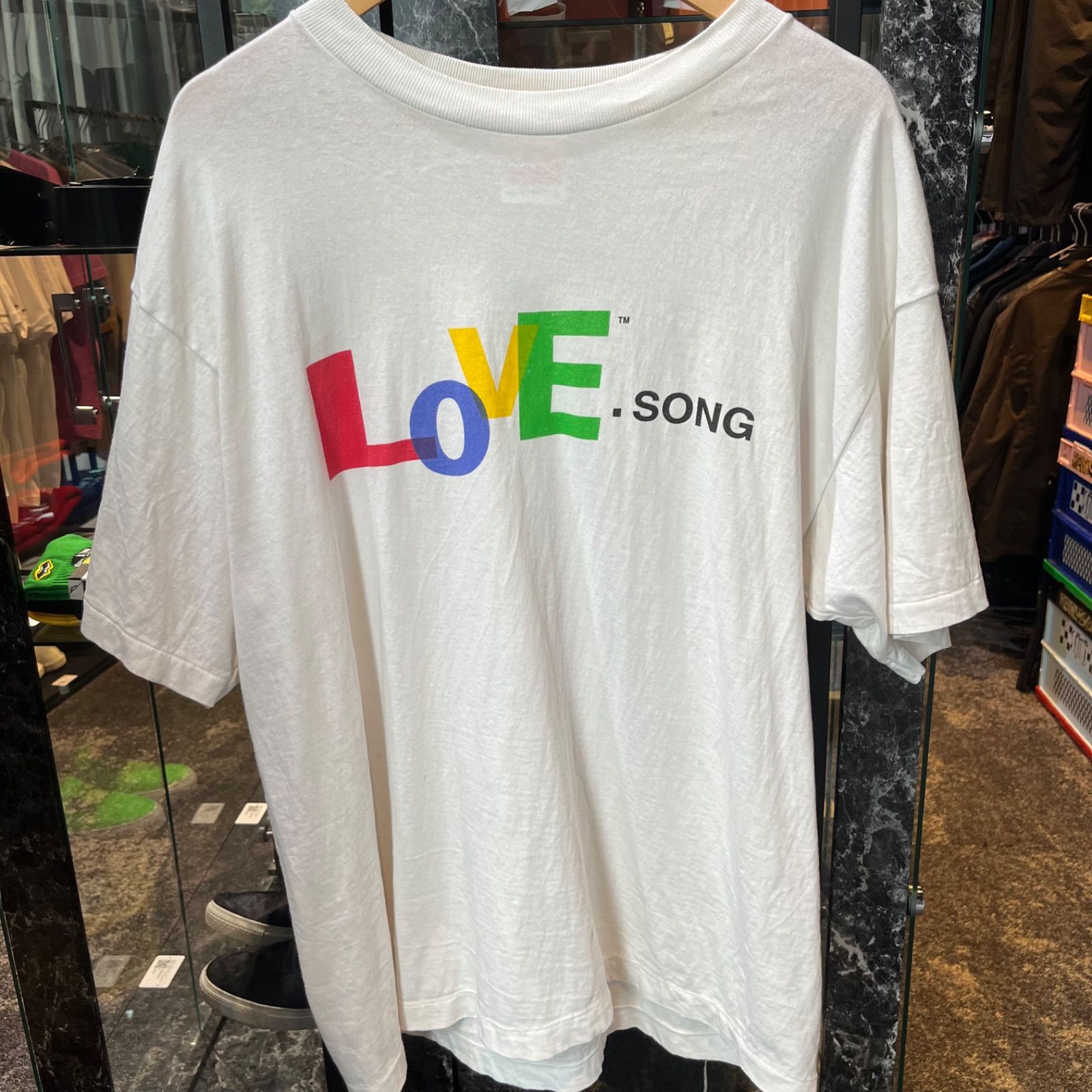 セントマイケル　Tシャツ　LOVE　SONGプリント　ホワイト　Lサイズ　AB品