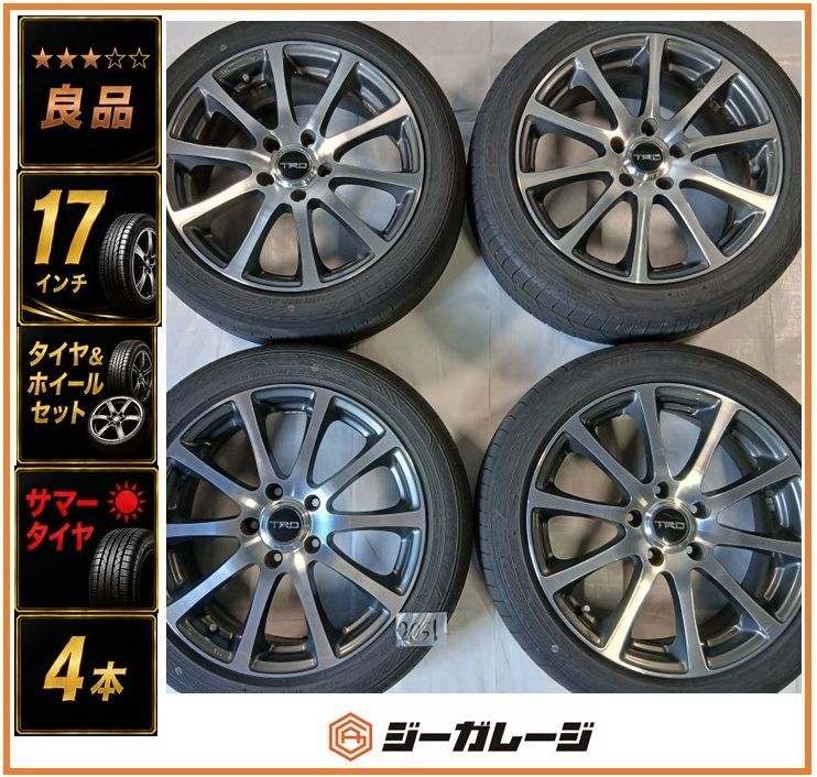 『良品』『希少』TRD 17インチ サマータイヤ＆ホイールセット 7.0J-17+55 5/114.3 & グッドイヤー RVF02 205/50R17 送料無料 ノア ヴォクシー エスクァイア インプレッサハッチバック 1台分 4本セット