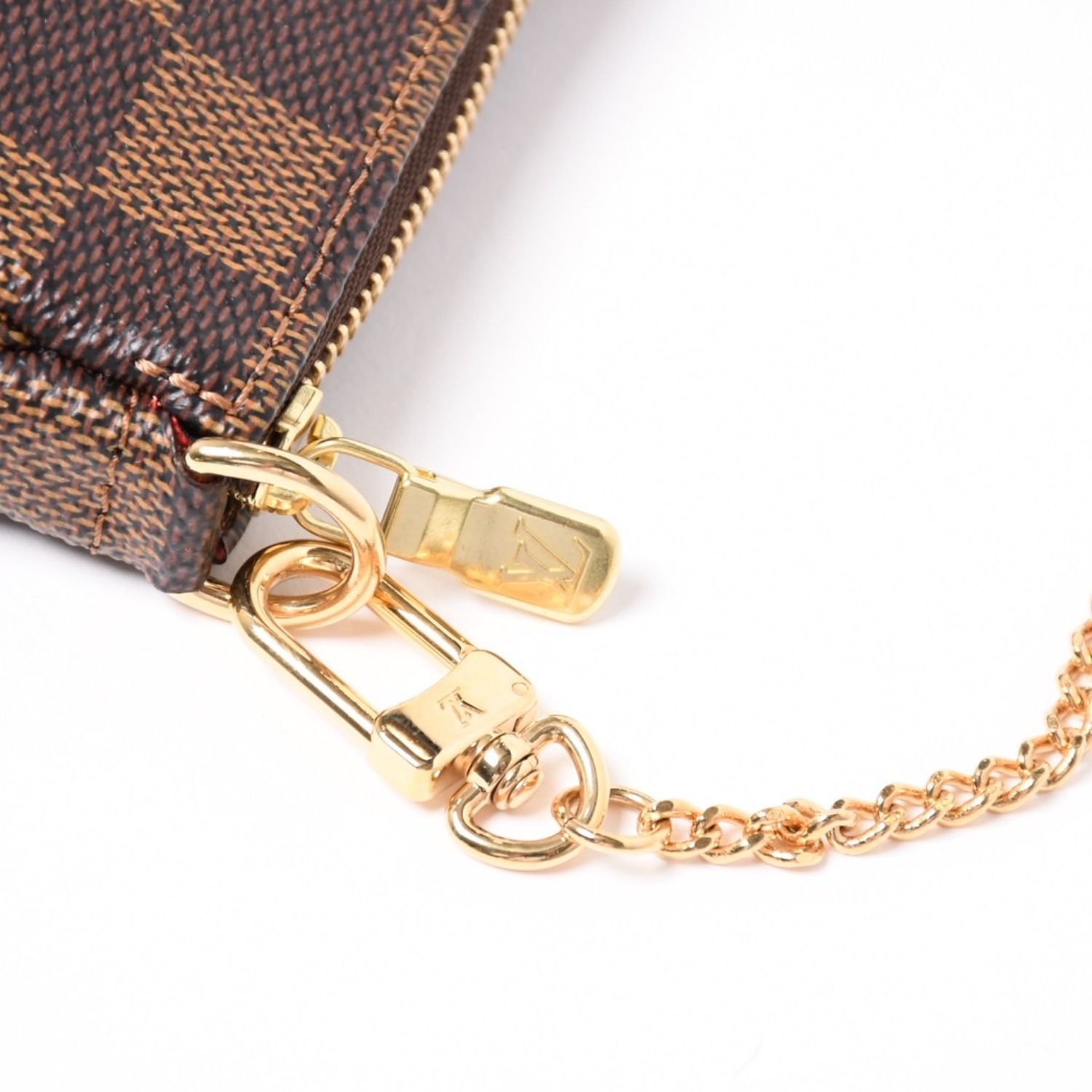 極美品 LOUIS VUITTON ルイヴィトン ダミエ ミニ ポシェット アクセ 極美品 LOUIS VUITTON ルイヴィトン ダミエ ミニ ポシェット アクセ