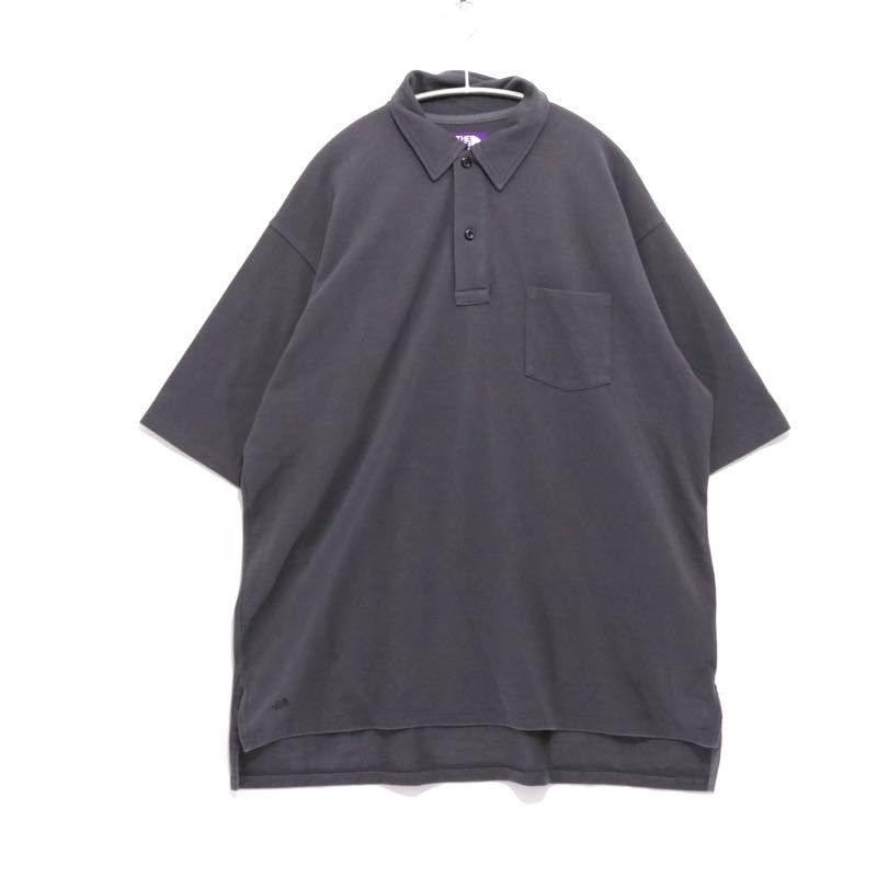 【中古A】サイズ XL ザノースフェイスパープルレーベル THE NORTH FACE PURPLE LABEL 2025SS モスステッチフィールドビッグポロ N25SH091 チャコール メンズ