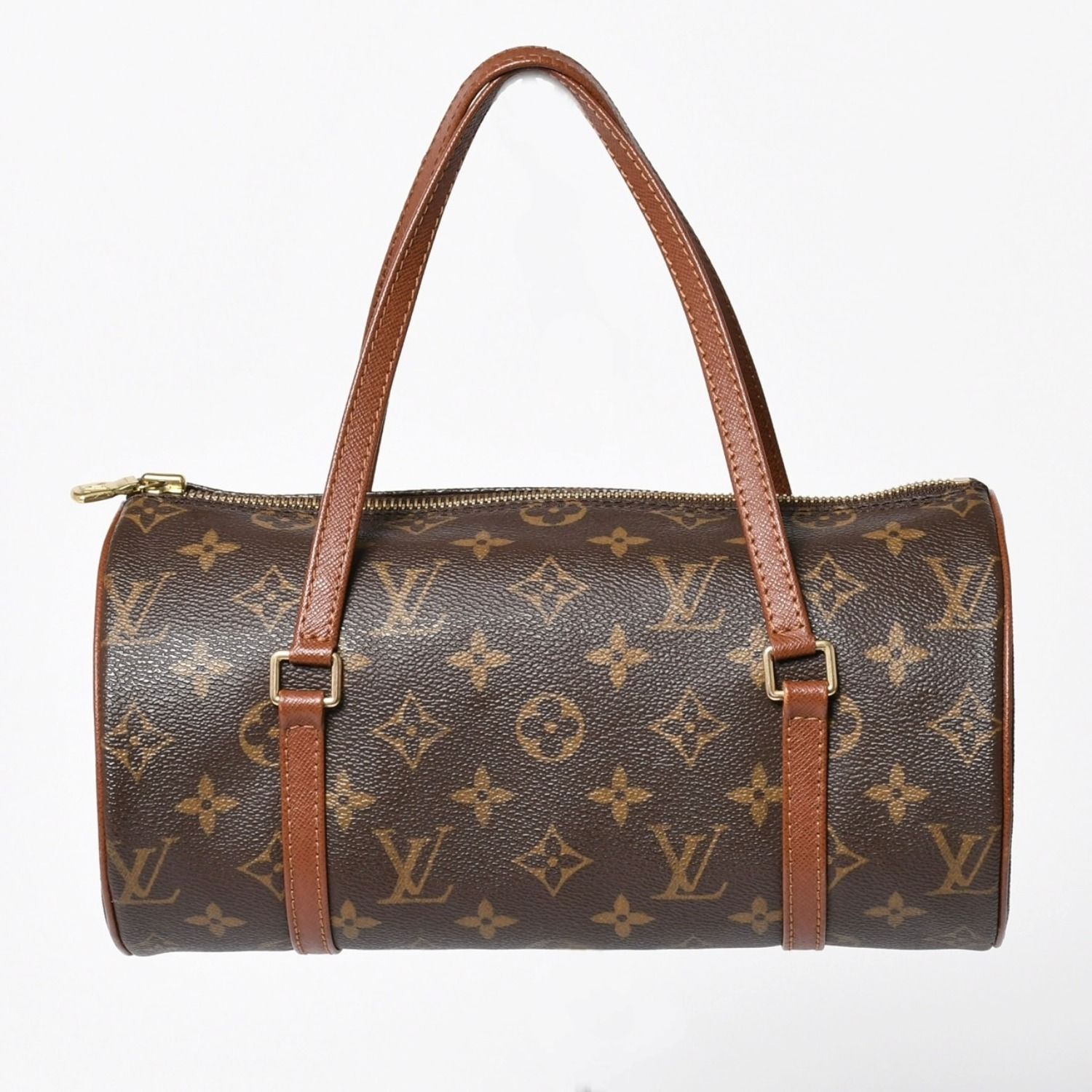 極美品 LOUIS VUITTON ルイヴィトン パピヨン26 ハンドバッグ M51366 モノグラム ブラウン レザー ゴールド金具 旧型 中古 4a004206