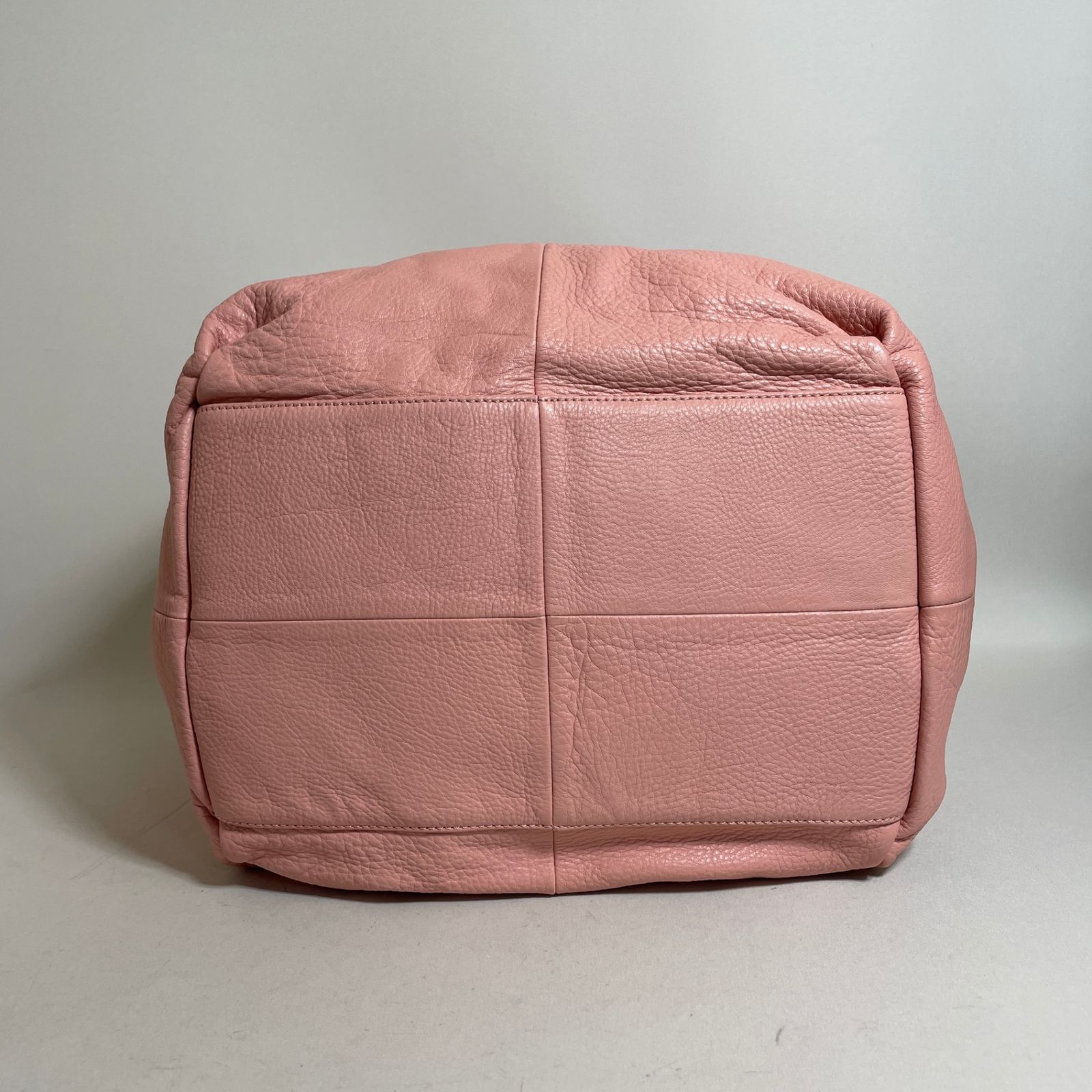 2606-13｜美品｜ハマノ トートバッグ レザー ピンク - メルカリ
