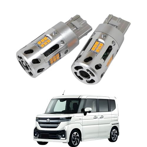 CORSA スペーシアカスタム 専用 抵抗内蔵 T20 ウィンカーバルブ リア 2個セット 冷却ファン T20 抵抗内蔵 ウインカーバルブ SPASIA CUSTOM カスタム パーツ アクセサリー ドレスアップ [2] Mas