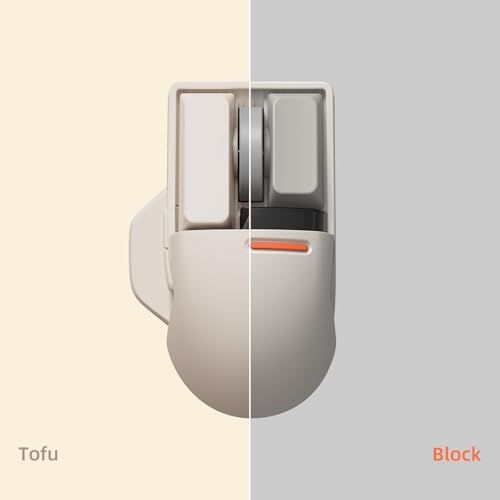 LOFREE Touch PBT ワイヤレスマウス（ブロックレトロ・ライトグレー）充電式/USBレシーバー・Bluetooth・有線3モード/4000DPI・OLED搭載/ガラス面対応 Mac/Windows PC/ノートブック対応 技適認証 ac8f6765