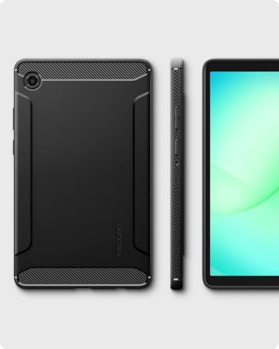 Spigen Galaxy Tab A11 ケース 衝撃吸収 耐衝撃 保護カバー エア・クッション 米軍MIL規格 スタンド 落下防止 ラギッド・アーマー ACS10462 (ブラック)/ 3d5992d6