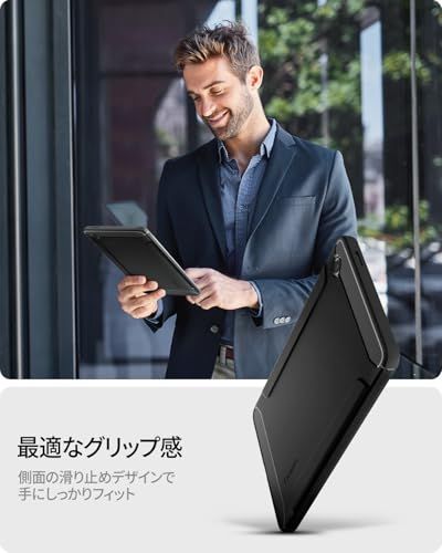 Spigen Galaxy Tab A11 ケース 衝撃吸収 耐衝撃 保護カバー エア・クッション 米軍MIL規格 スタンド 落下防止 ラギッド・アーマー ACS10462 (ブラック)/ 3d5992d6