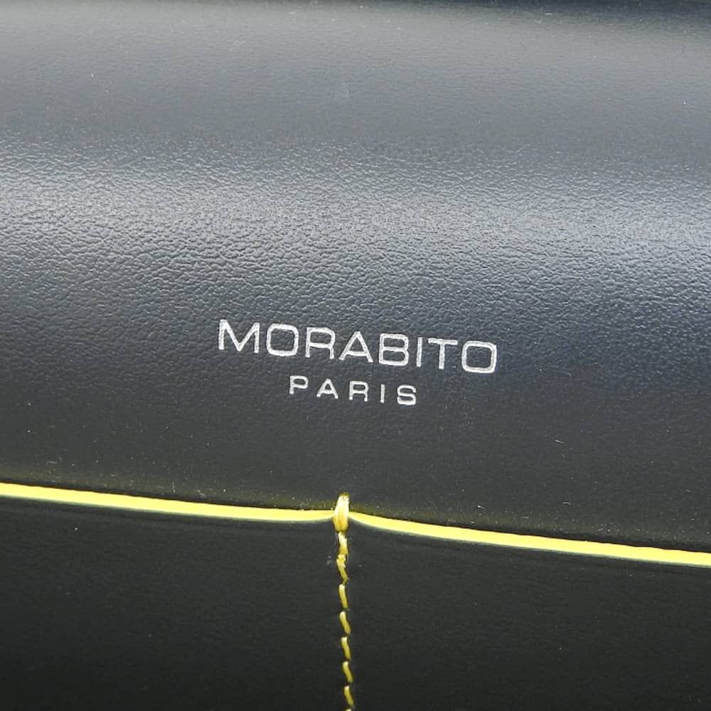 超美品 モラビト MORABITO 2023年 バイカラー 3way クラッチ ショルダー バッグ レザー イエロー×ブラック 定価184800円 ほぼ未使用