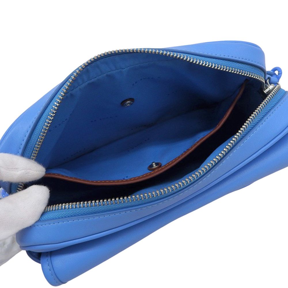 超美品 コーチ COACH 2024年 CR726 チャーター フラップ クロスボディ 24 グラブタン レザー 2way ショルダー バッグ ブルー