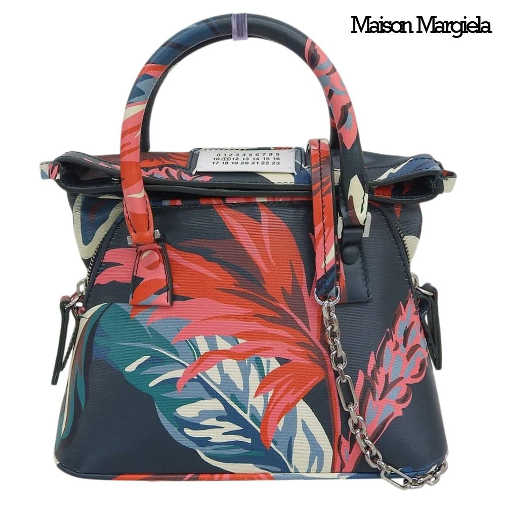 超美品 メゾンマルジェラ Maison Margiela 2023年 S35WG0227 P5481 5AC マイクロ トロピカル柄 2way ショルダー バッグ 定価301400円