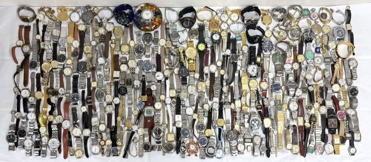 【ジャンク腕時計 メンズ レディース まとめ売り 】SEIKO/CITIZEN/CASIO/等 ブランド時計