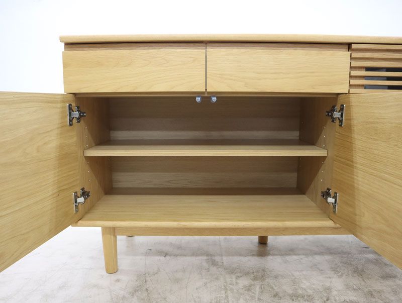 展示品 unico ウニコ SOLK ソルク キャビネット W1300×D420 サイド