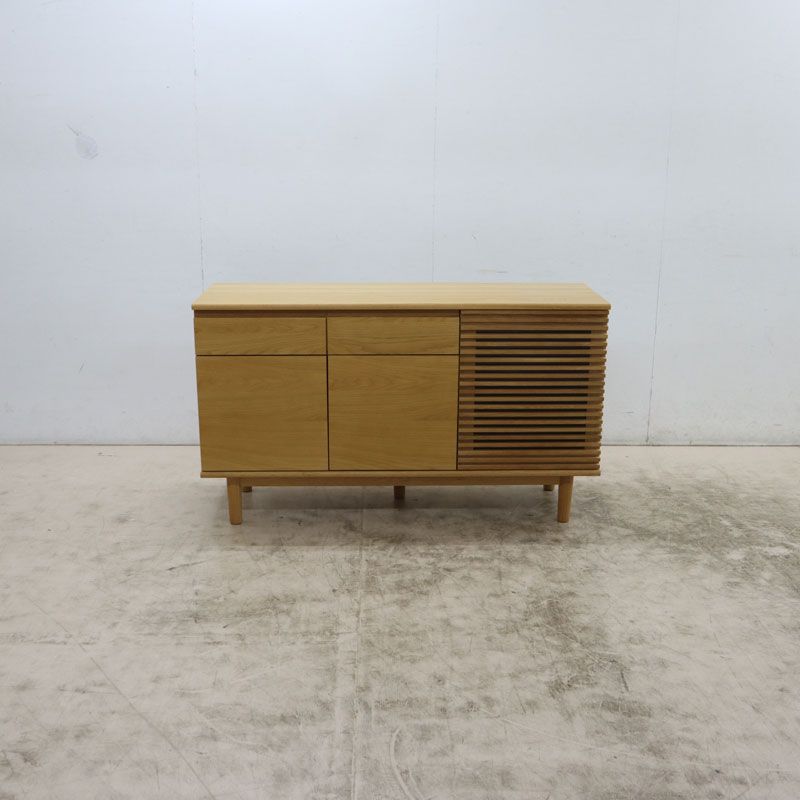 展示品 unico ウニコ SOLK ソルク キャビネット W1300×D420 サイド