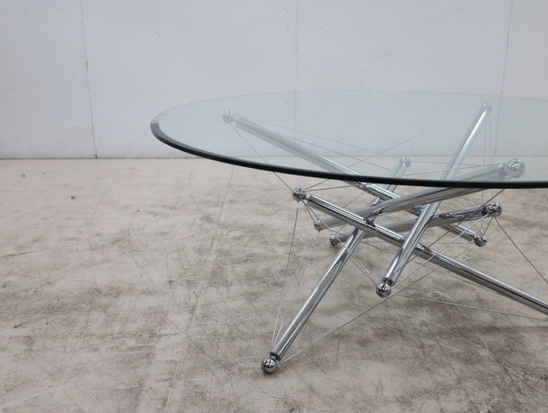 Cassina カッシーナ 713 ローテーブル ガラス Φ100 センターテーブル