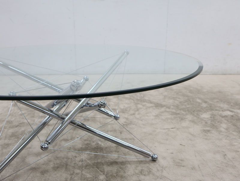 Cassina カッシーナ 713 ローテーブル ガラス Φ100 センターテーブル