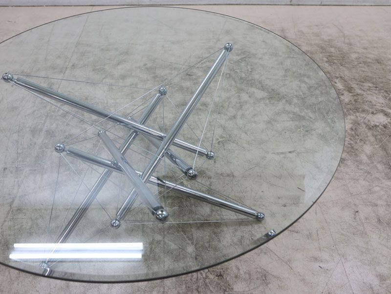 Cassina カッシーナ 713 ローテーブル ガラス Φ100 センターテーブル