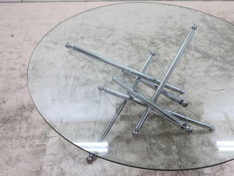 Cassina カッシーナ 713 ローテーブル ガラス Φ100 センターテーブル