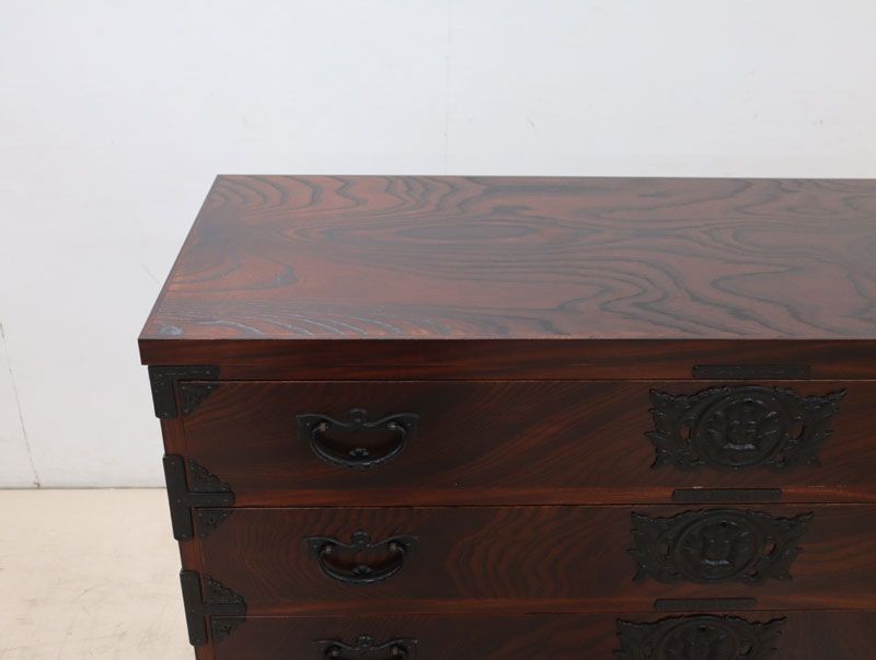 展示美品 岩谷堂箪笥 伝統民芸 伝統工芸 四尺五段 中型タンス/和箪笥