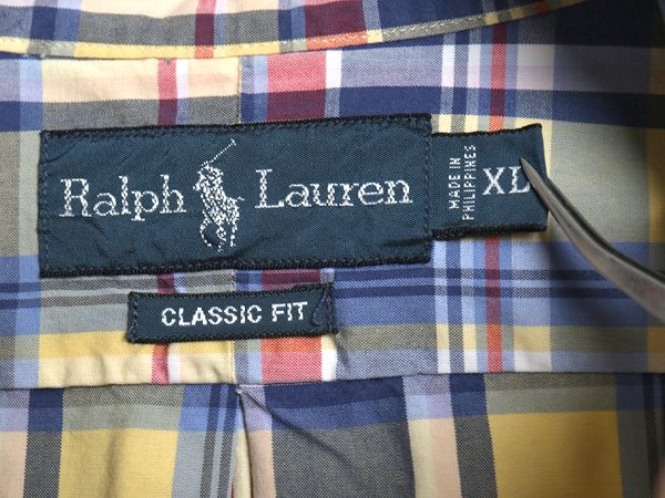 00s ラルフローレン マドラス チェック 長袖 ボタンダウン シャツ メンズ XL オールド ポロ 長袖シャツ コットン ワイシャツ 大きいサイズ 00s ラルフローレン マドラス チェック 長袖 ボタンダウン シャツ メンズ XL オールド ポロ 長袖シャツ コットン ワイシャツ 大きいサイズ