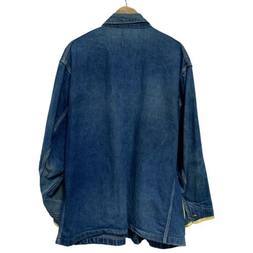 【中古】　Lee　カバーオール　70s vintage　70年代　OLD　デニムジャケット　フルボタン　オーバーサイズ　USA製　アメカジ　古着　/5635