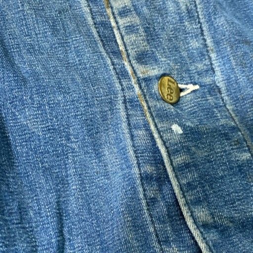 【中古】　Lee　カバーオール　70s vintage　70年代　OLD　デニムジャケット　フルボタン　オーバーサイズ　USA製　アメカジ　古着　/5635