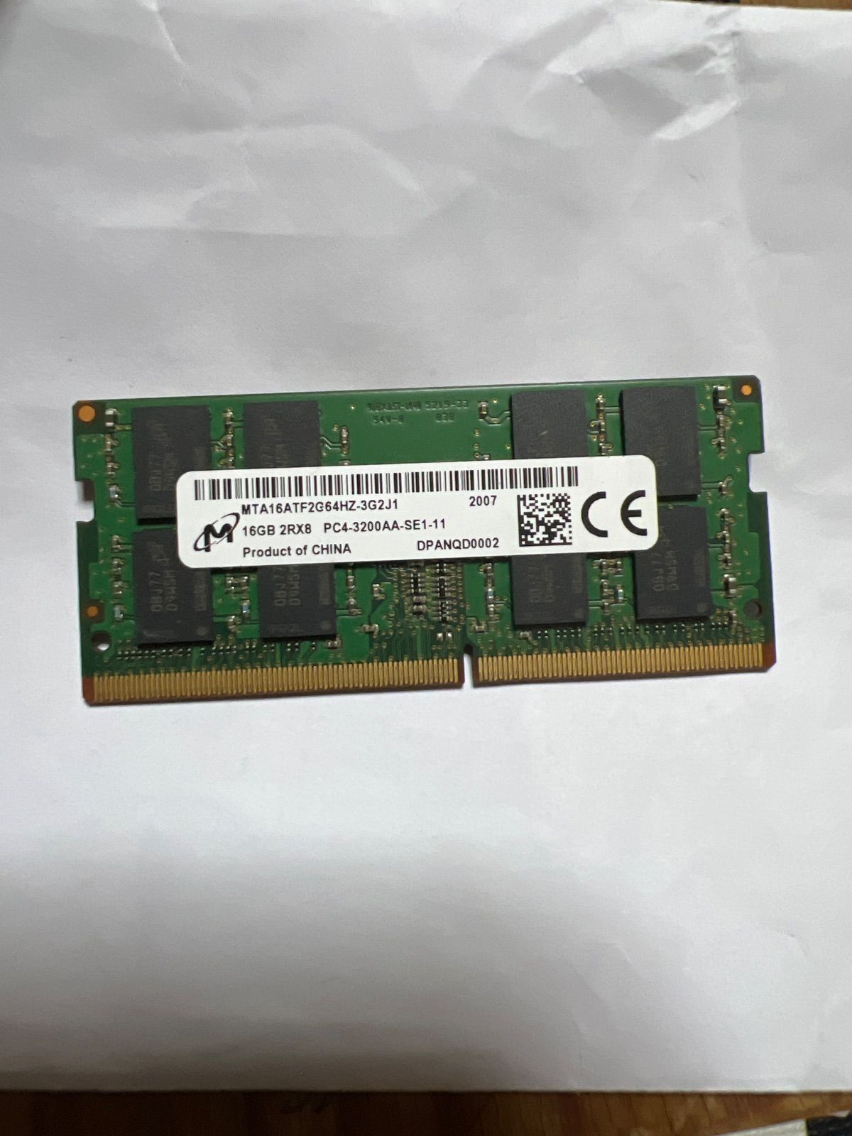 Micron 16GB DDR4 PC4-3200AA メモリー やや傷あり - メルカリ