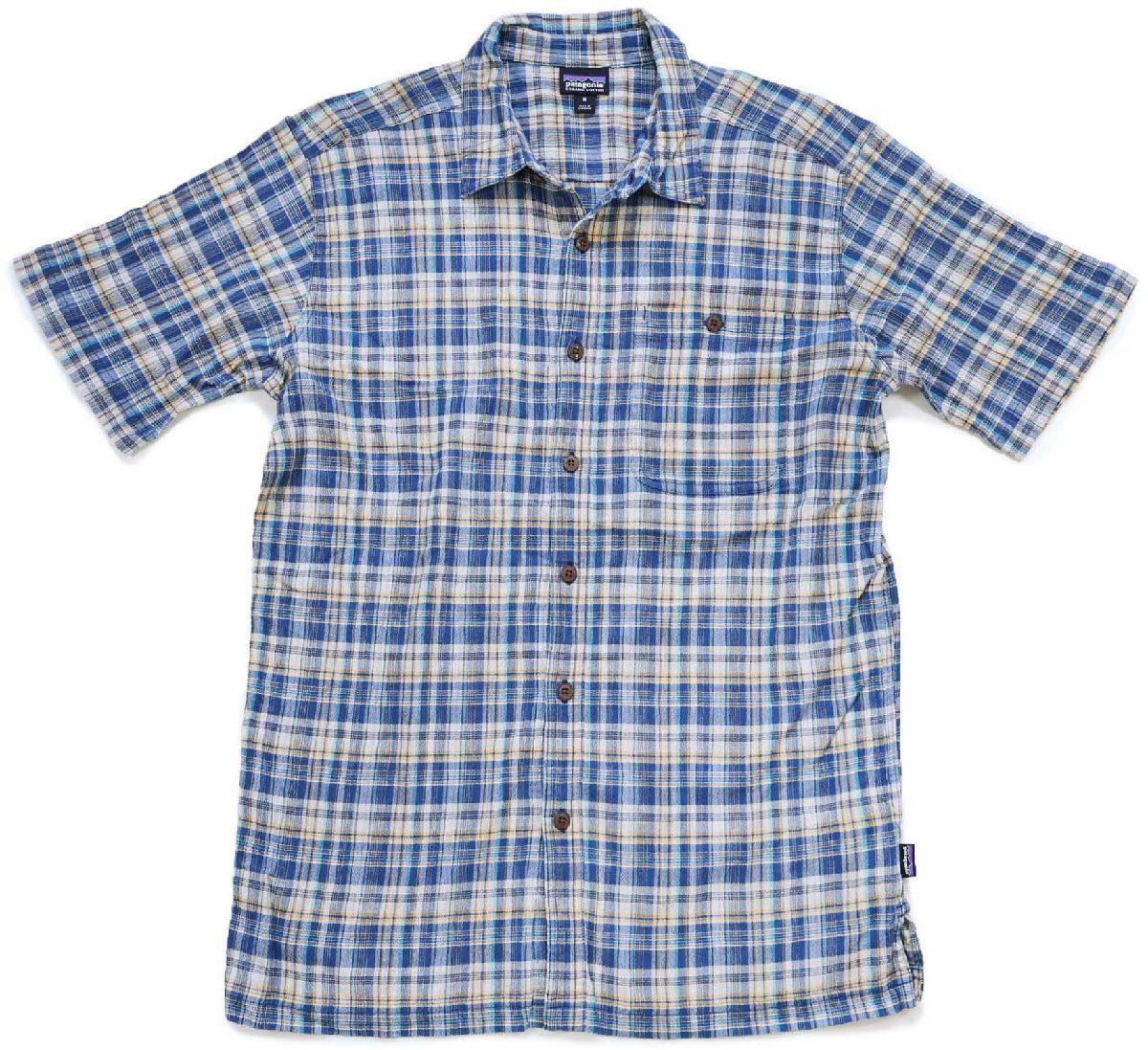 patagoniaパタゴニア A/C Shirts チェック 半袖 オーガニックコットン ガーゼシャツ FWSB M★アウトドア キャンプ