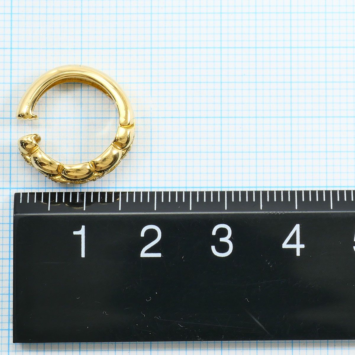 K18YG イヤリング clip-on earrings ダイヤモンド 0.08ct 鑑別書 総重量約7.1g