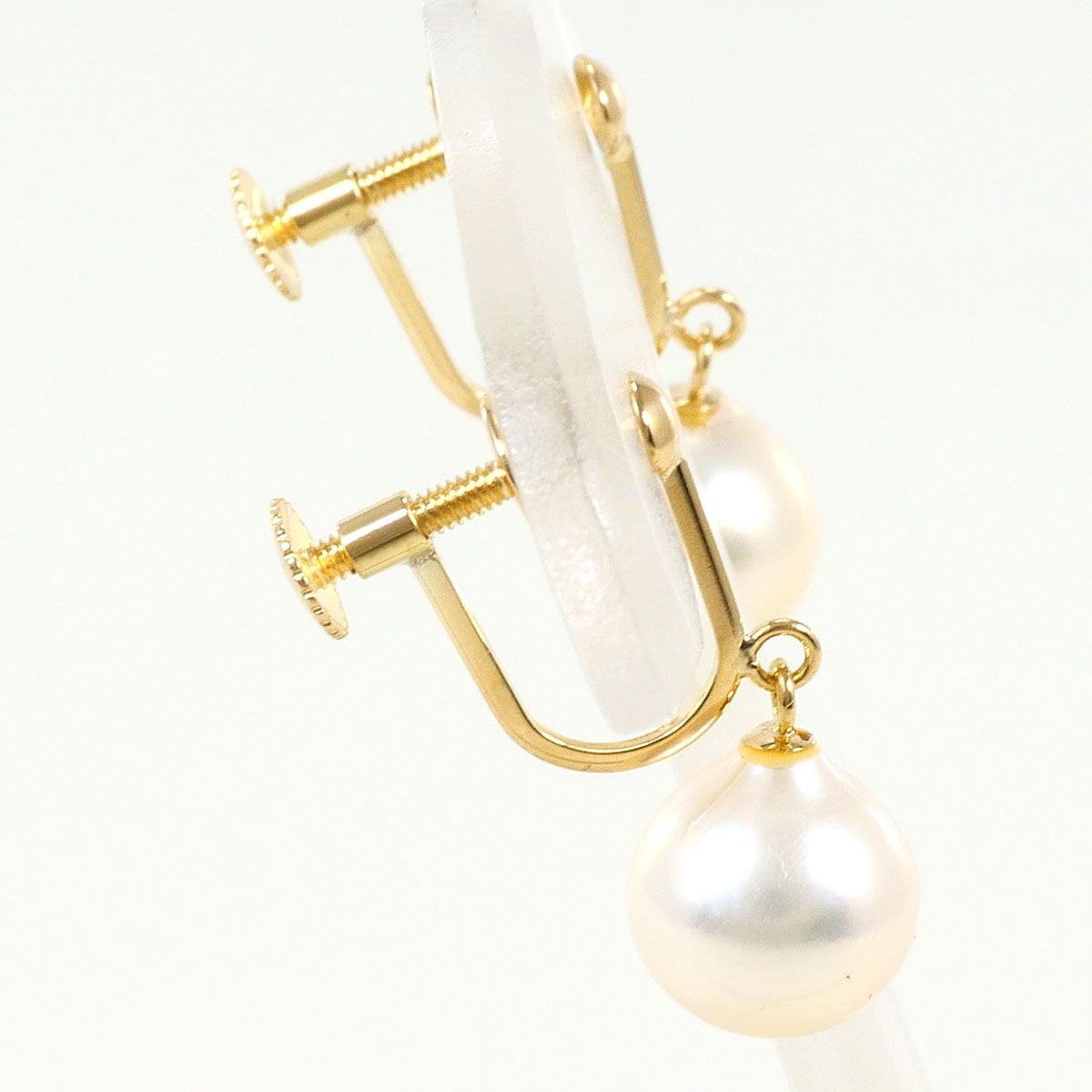 K18YG イヤリング clip-on earrings パール（真珠） 総重量約2.6g