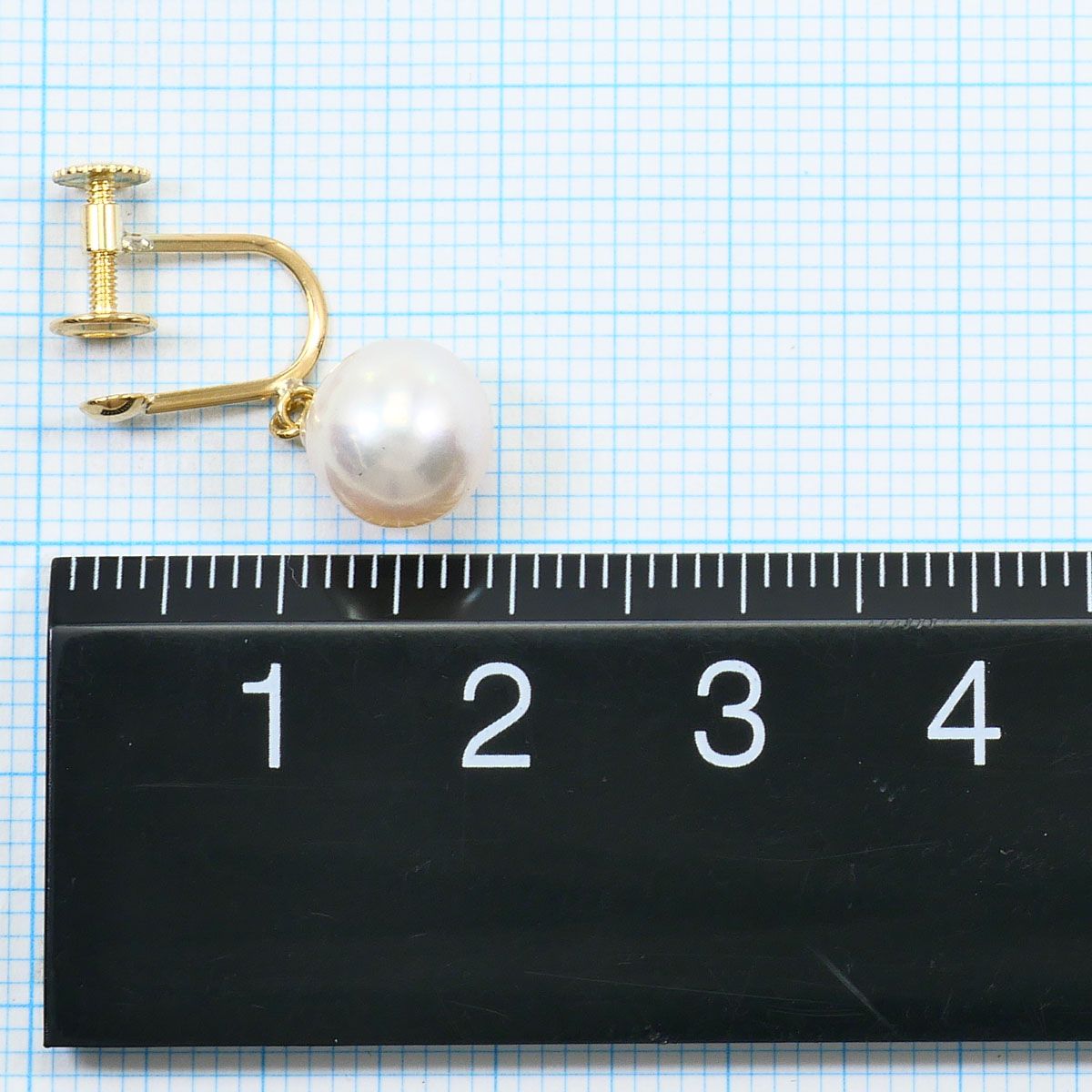 K18YG イヤリング clip-on earrings パール（真珠） 総重量約2.6g