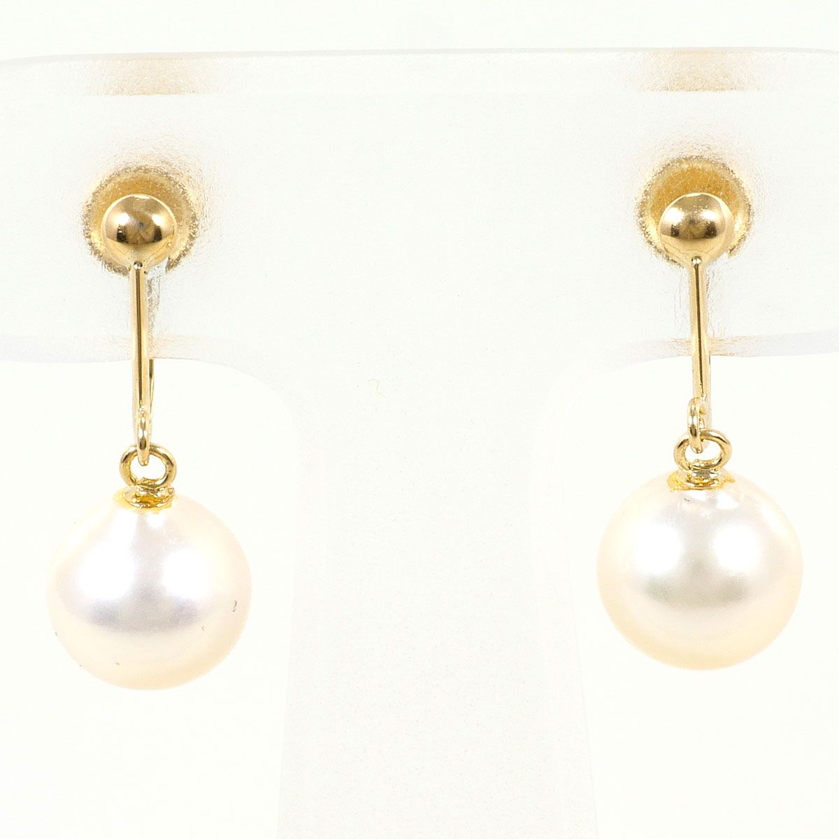 K18YG イヤリング clip-on earrings パール(真珠) 総重量約2.6g