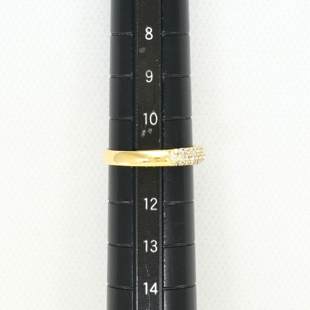 K18YG リング・指輪 11号 ダイヤモンド 0.52ct 鑑別書 総重量約2.7g