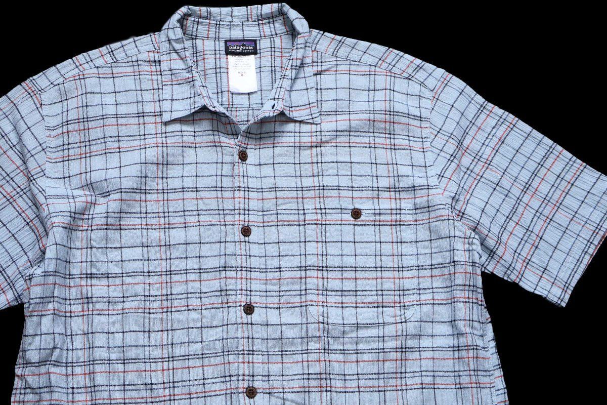 patagoniaパタゴニア A/C Shirts チェック 半袖 オーガニックコットン ガーゼシャツ FADB XL★アウトドア キャンプ ビッグサイズ