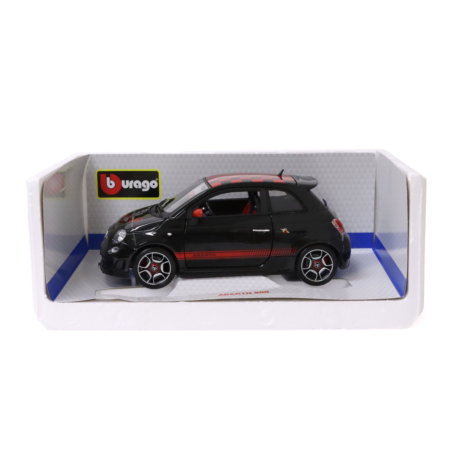 特価品】Bburago 1/18 アバルト 500 ブラック ブラーゴ ミニカー 200