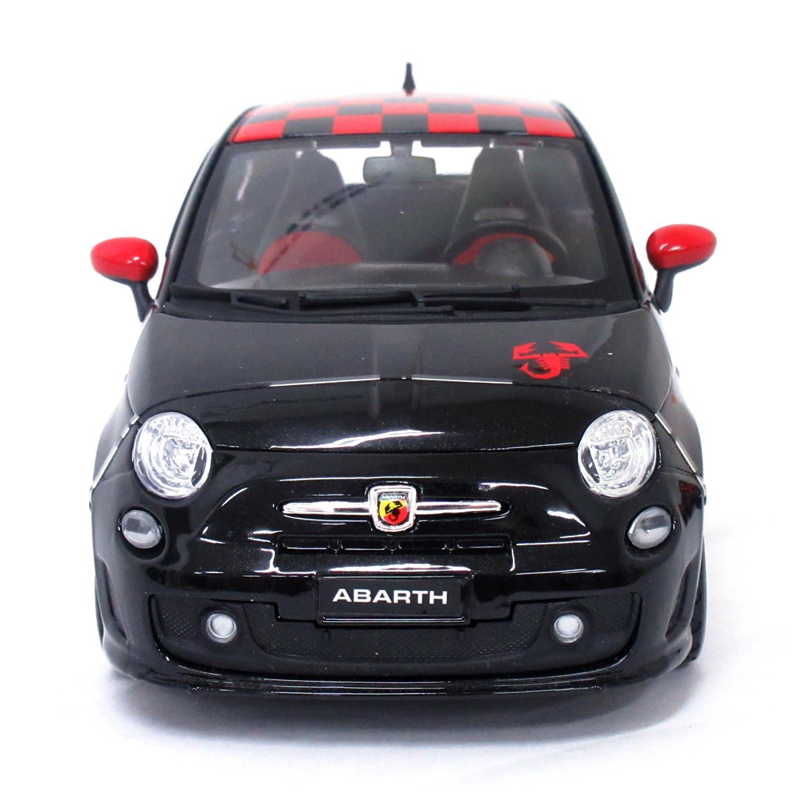 特価品】Bburago 1/18 アバルト 500 ブラック ブラーゴ ミニカー 200