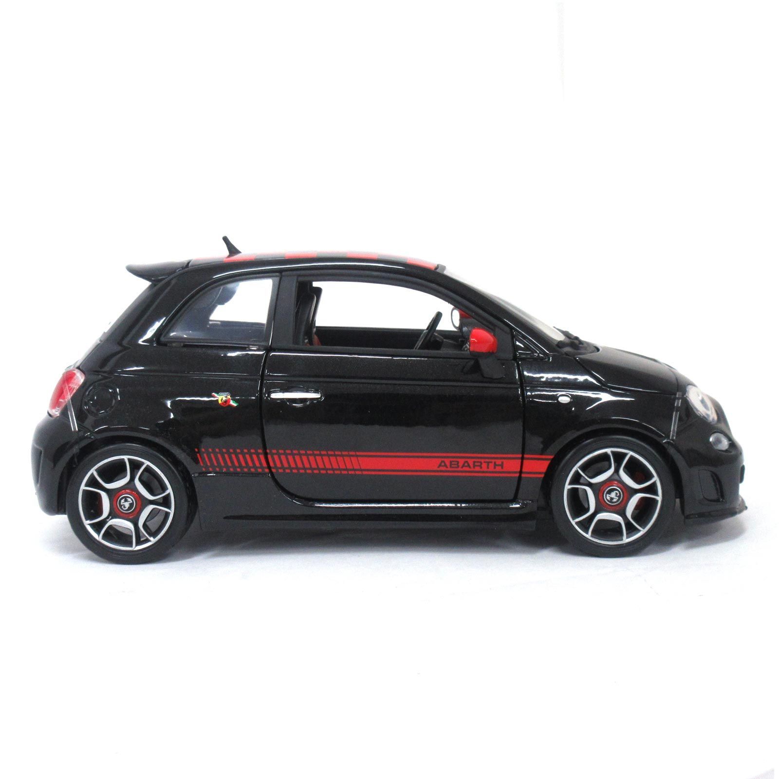 フィアット 500 ABARTH ミニカー　ブラーゴ　Bburago　1/18 特価品】Bburago 1/18 アバルト 500 ブラック ブラーゴ ミニカー 200