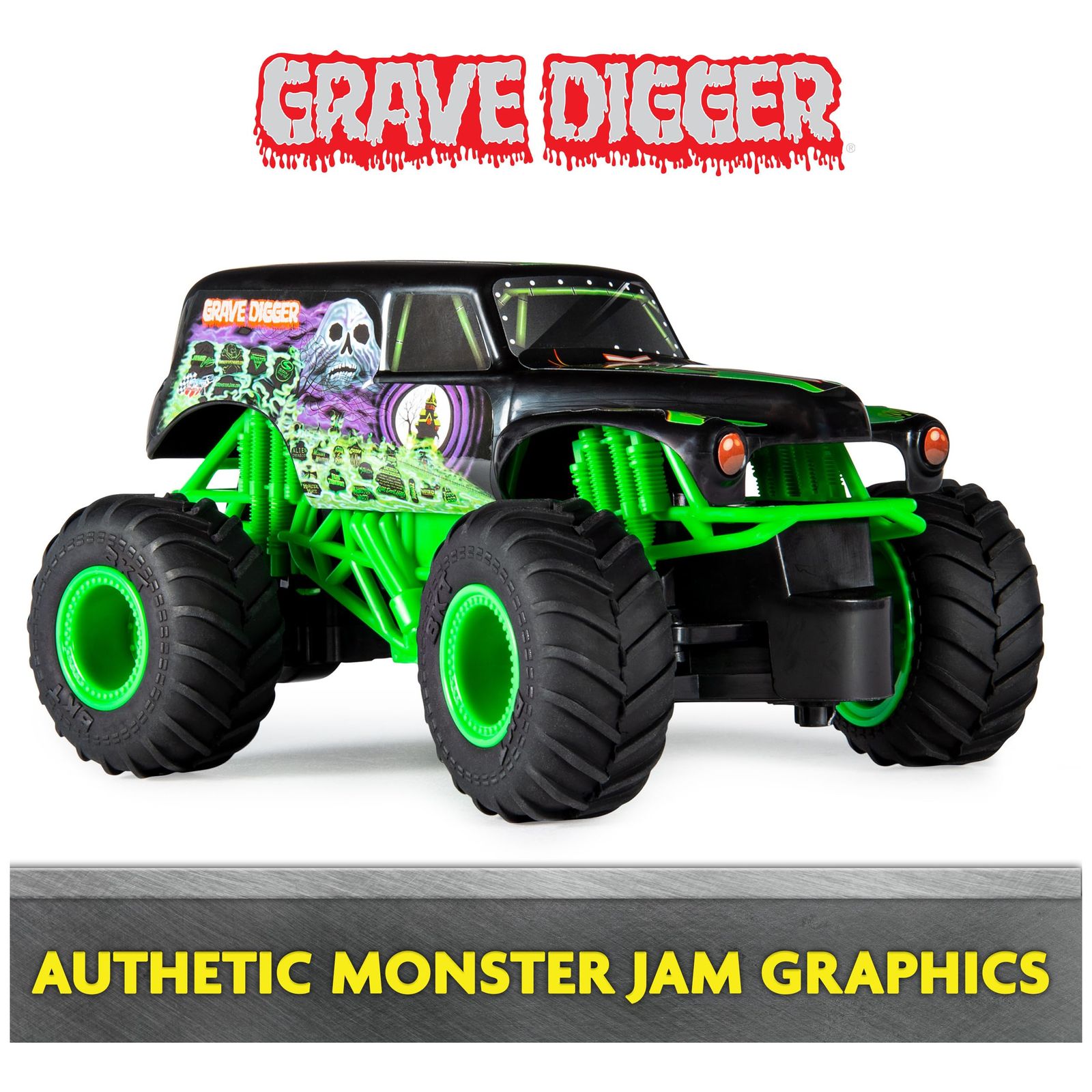 モンスタージャム 公式墓場ディガー リモートコントロール モンスタートラック 1:24スケール 2.4GHz 対象年齢4歳以上 [マルチカラー]