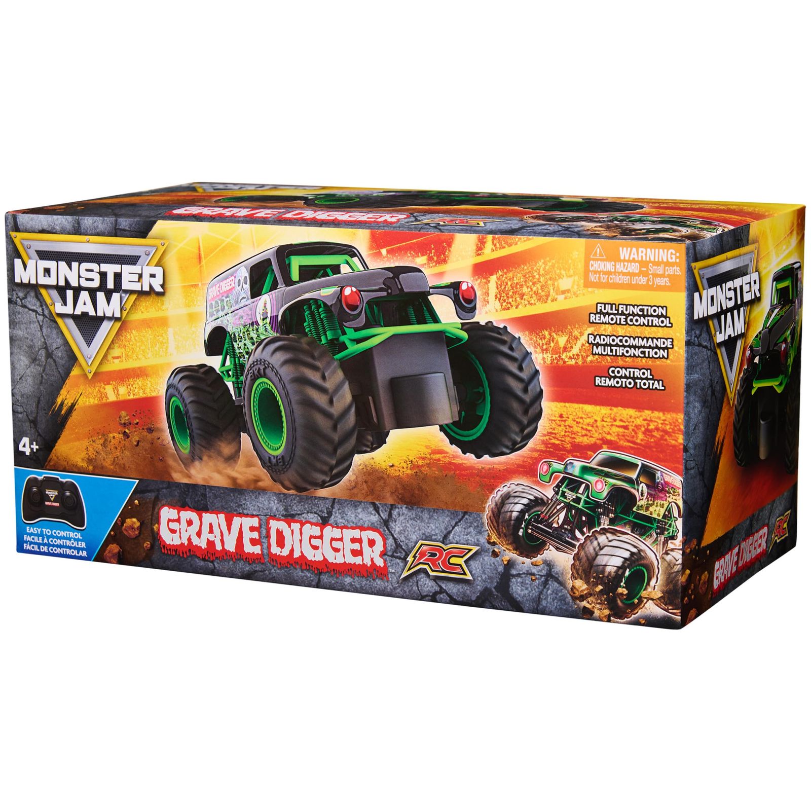 モンスタージャム 公式墓場ディガー リモートコントロール モンスタートラック 1:24スケール 2.4GHz 対象年齢4歳以上 [マルチカラー]