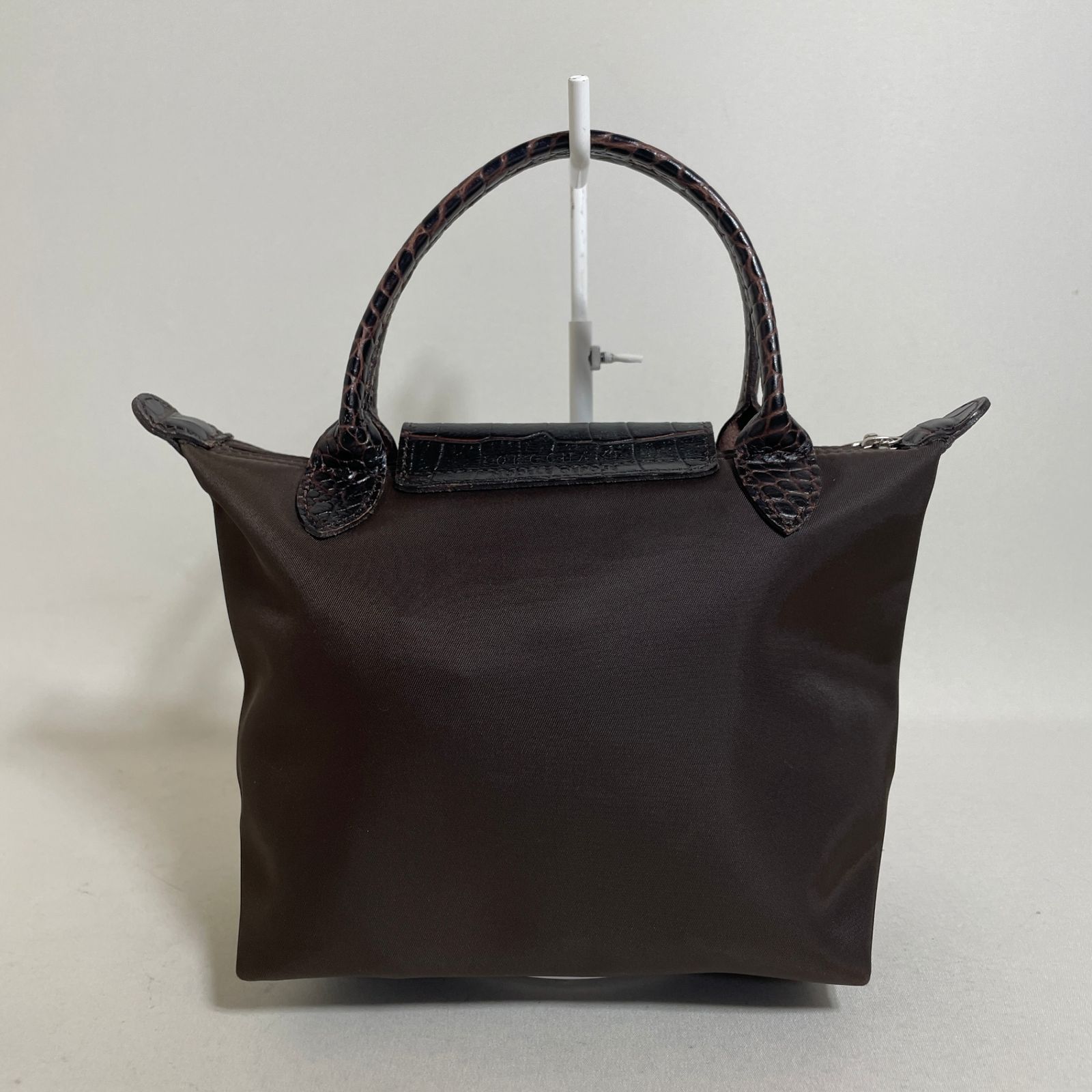 2606-33｜美品｜ロンシャン ル・プリアージュ ハンドバッグ クロコ型押し