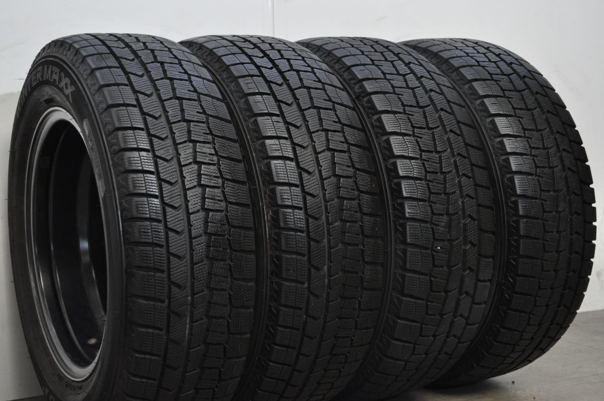 バリ溝 美品】PRD 15in 6J +40 PCD100 ダンロップ ウィンターマックス 