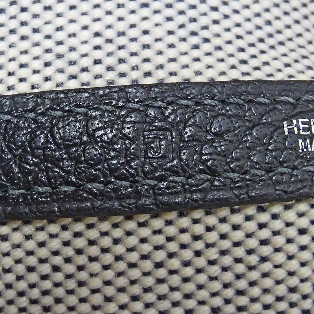 エルメス HERMES バッグ レディース ブランド トートバッグ ガーデンパーティ PM トワルアッシュ ブラック ゴールド金具 □J刻印 【中古】