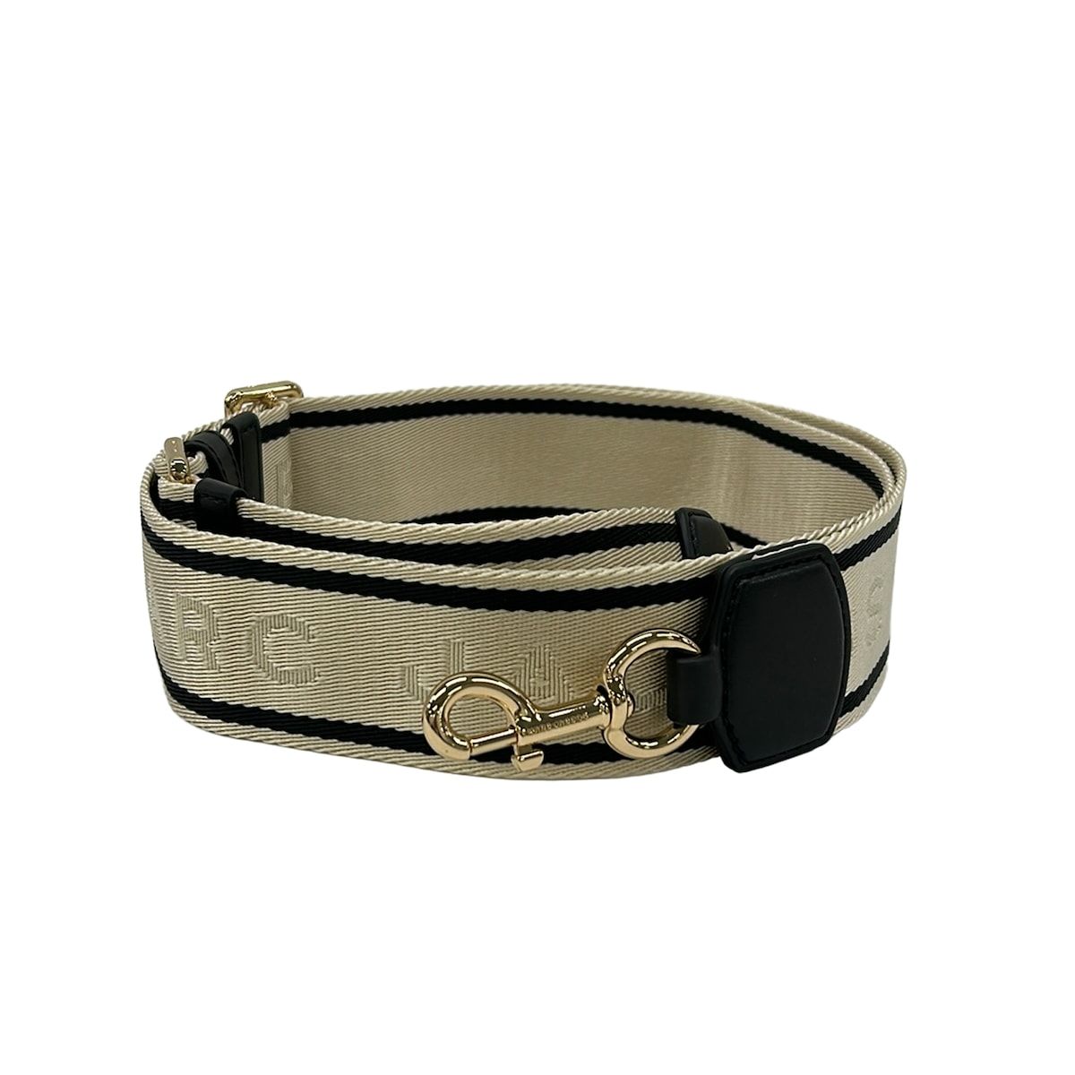 MARC JACOBS(マークジェイコブス) ショルダーストラップ - ベージュ×黒 レザー