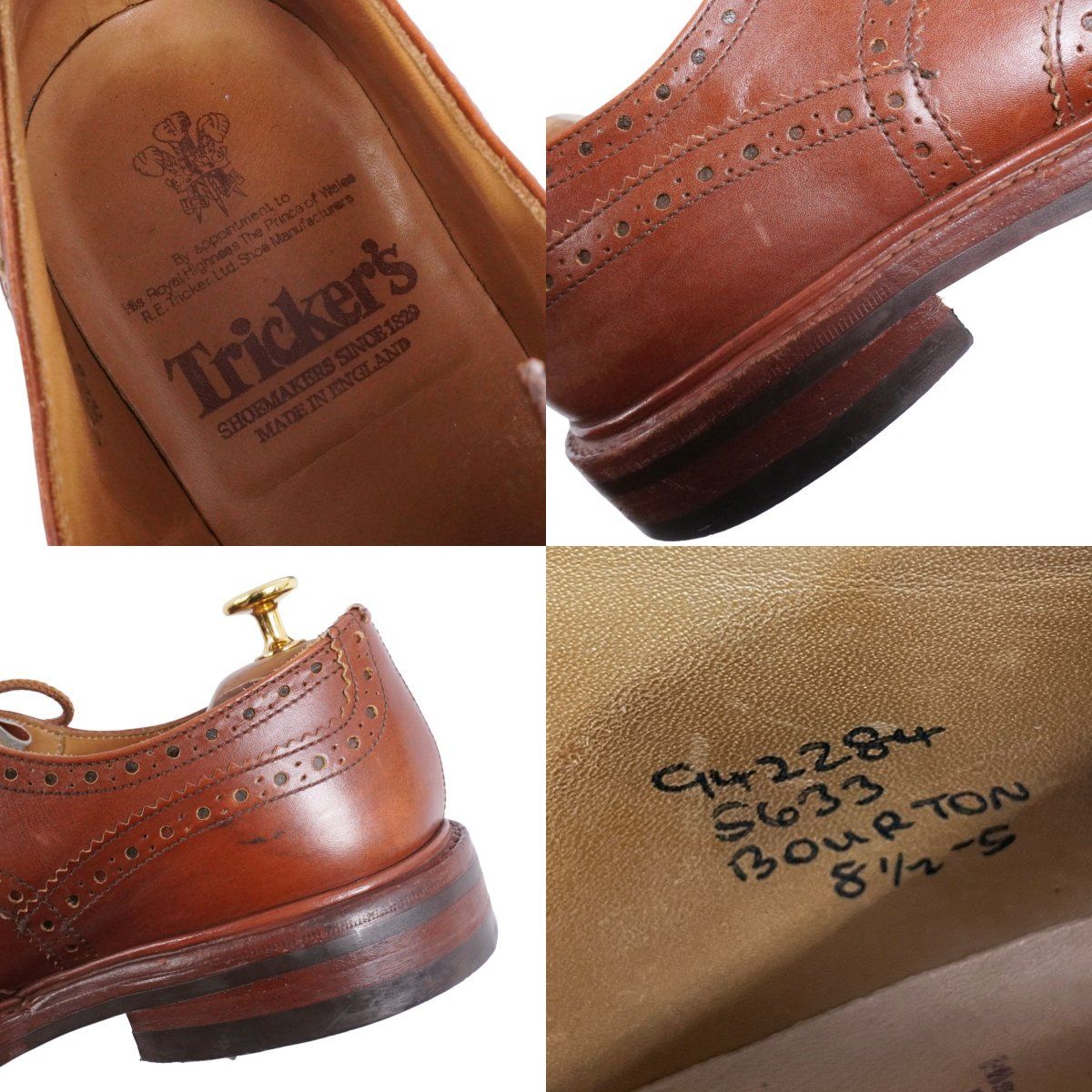 美品 トリッカーズ Trickers レザーシューズ BOURTON バートン