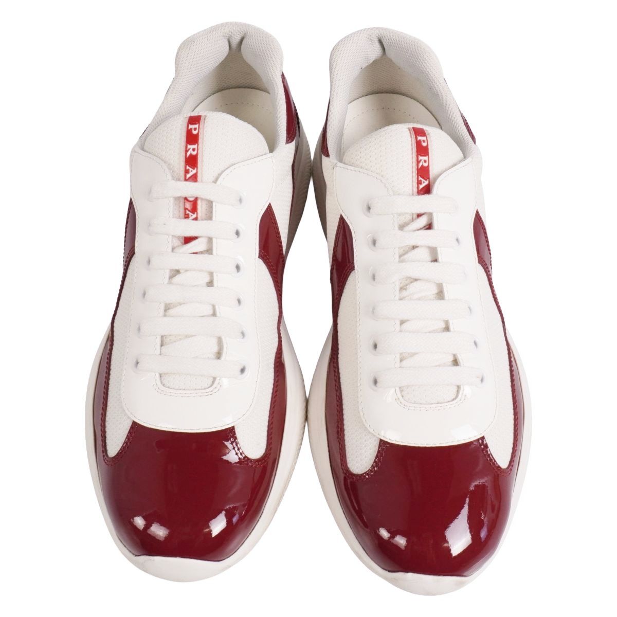 美品 プラダスポーツ PRADA SPORTS スニーカー レースアップ パテン