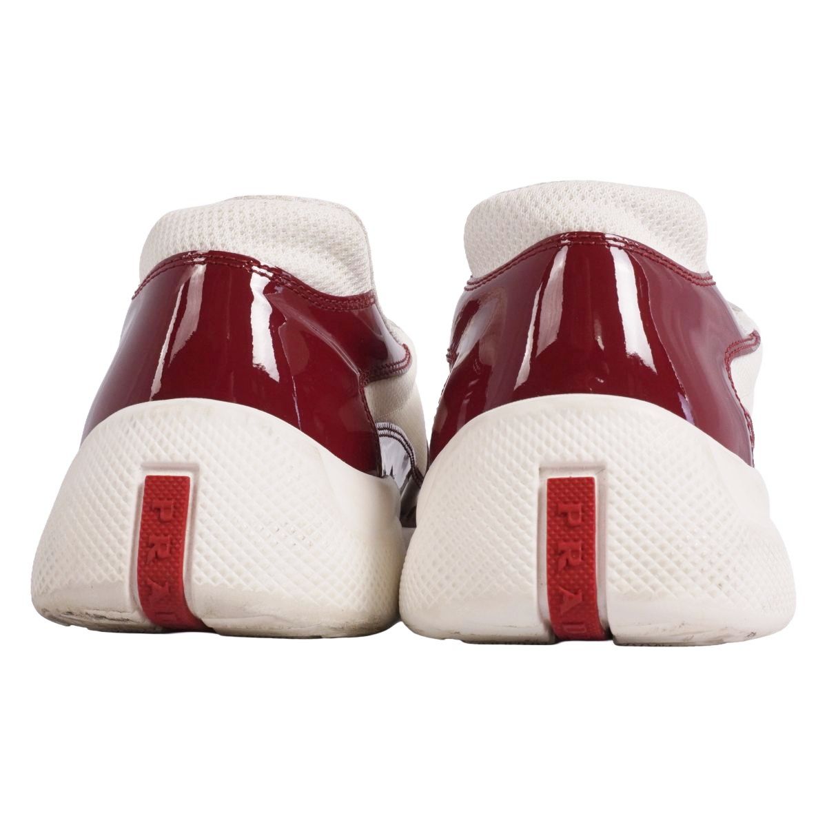 美品 プラダスポーツ PRADA SPORTS スニーカー レースアップ パテン