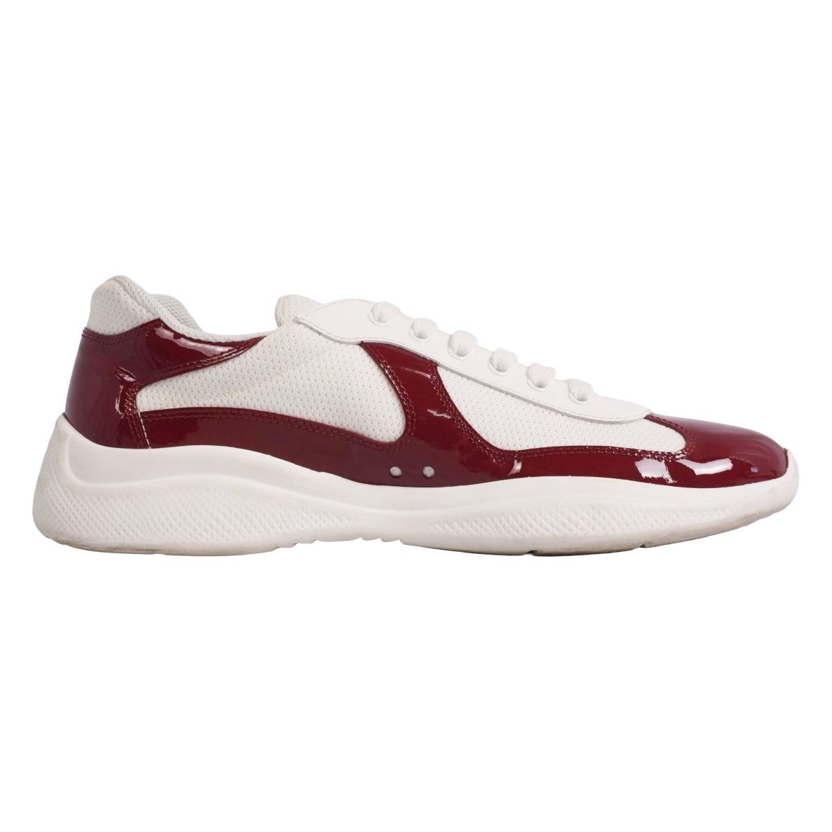 美品 プラダスポーツ PRADA SPORTS スニーカー レースアップ パテン